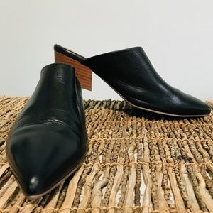 Seychelles Black Leather Mules